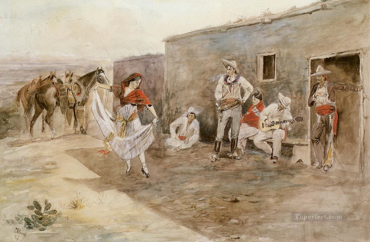 casa alegre 1899 Charles Marion Russell Indiana cowboy Oil Paintings